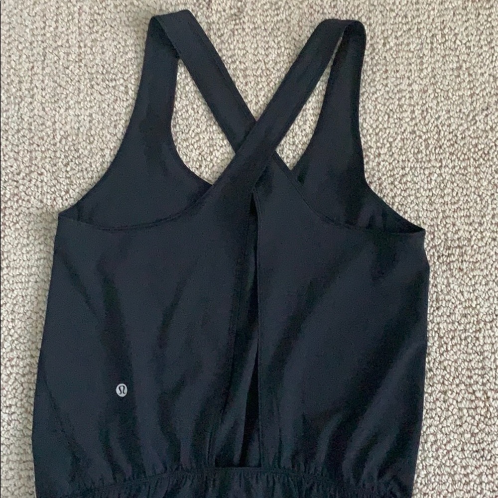 black lululemon romper